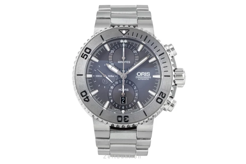 Oris Aquis Date chronograph titanium automatic men's watch 01 674 7655 7253-07 8 26 75PEB [2505373]