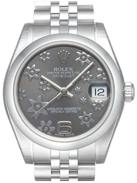 Rolex Oyster Datejust 31 178240 Floral Rhodium Jubile