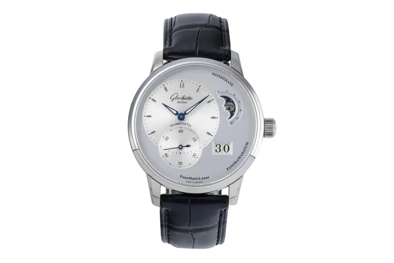 Glashütte PanoMaticLunar steel automatic men's watch 1-90-02-42-32-01 LP: 11400EUR [2506071]