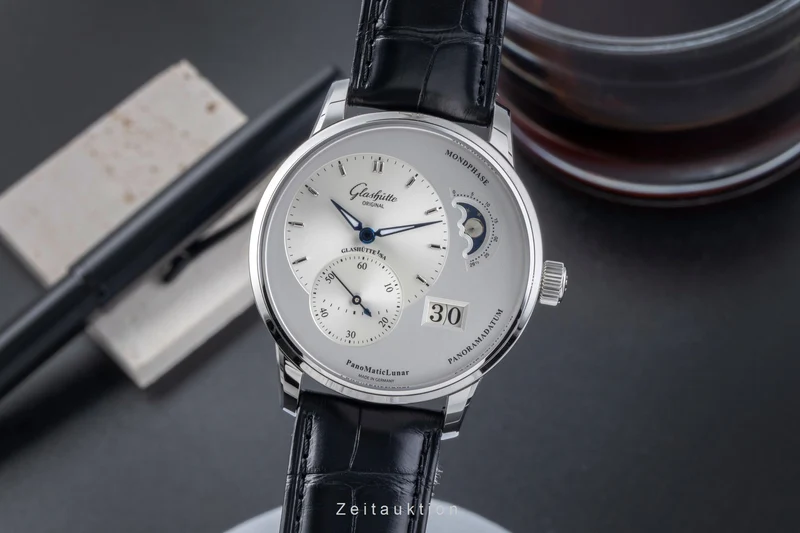 Glashütte PanoMaticLunar steel automatic men's watch 1-90-02-42-32-01 LP: 11400EUR [2506071]