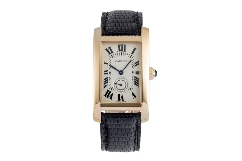 Cartier Tank Américaine 18 ct gold quartz men's watch 8012905 [2504080]
