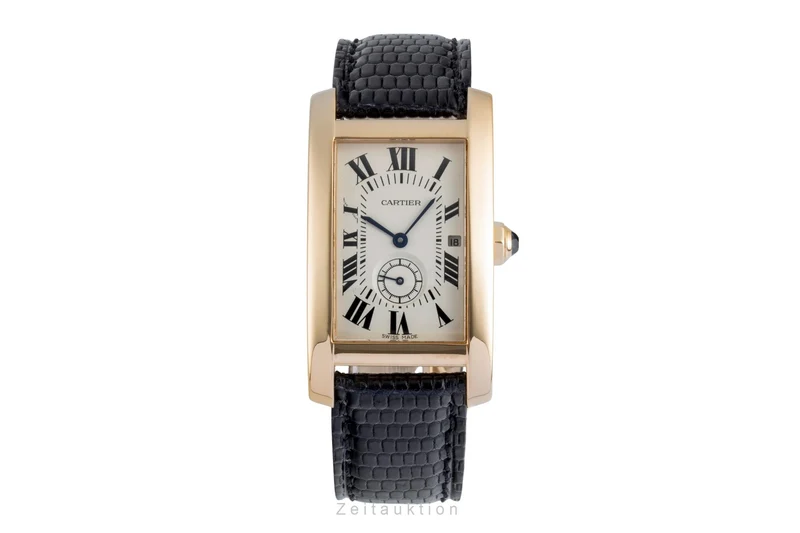 Cartier Tank Américaine 18 ct gold quartz men's watch 8012905 [2504080]