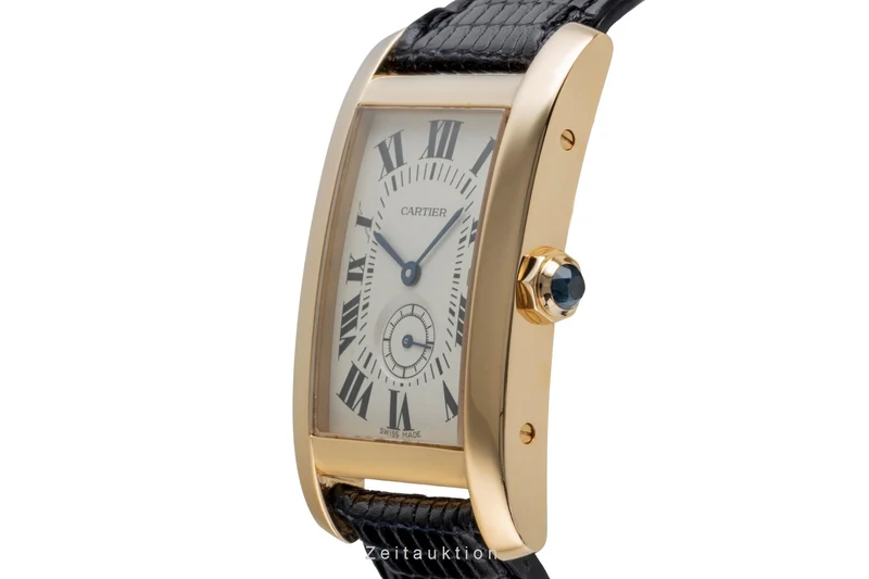 Cartier Tank Américaine 18 ct gold quartz men's watch 8012905 [2504080]