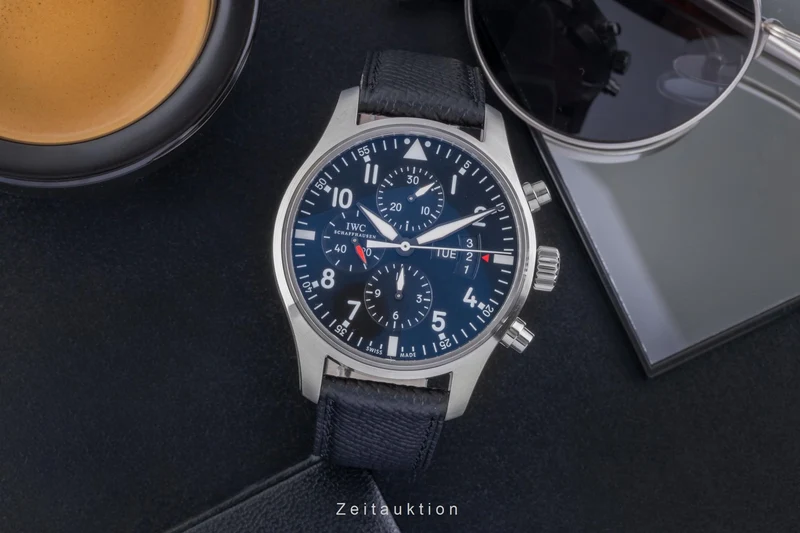 IWC Fliegerchronograph chronograph steel automatic men's watch IW377701 LP: 7300EUR [2505800]