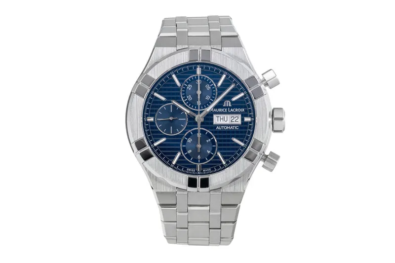 Maurice Lacroix Aikon chronograph steel automatic men's watch AI6038-SS002-4301 LP: 3400EUR [2505256]