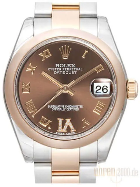 Rolex Datejust 31 Edelstahl Roségold 178241 Choco R DIA