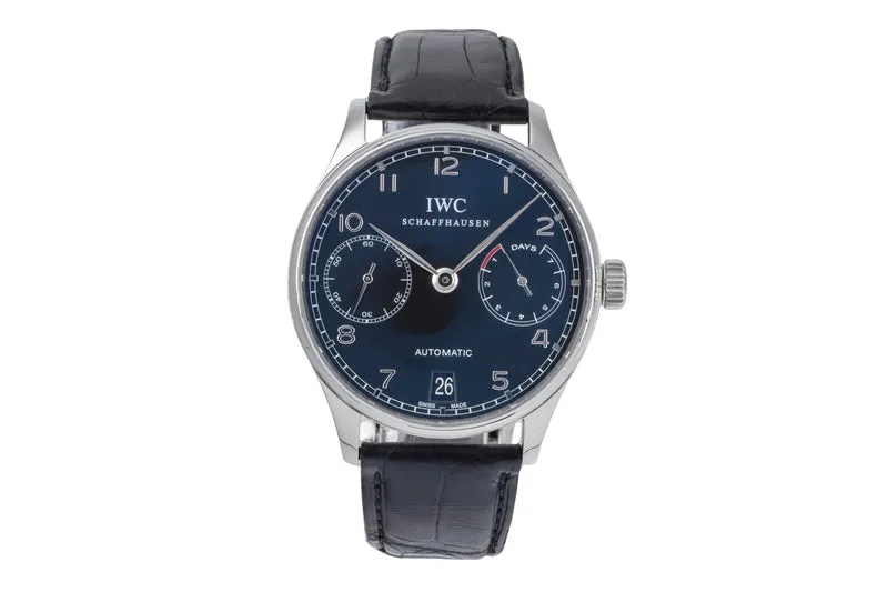 IWC Portugieser steel automatic men's watch IW500109 LP: 14000EUR [2505733]
