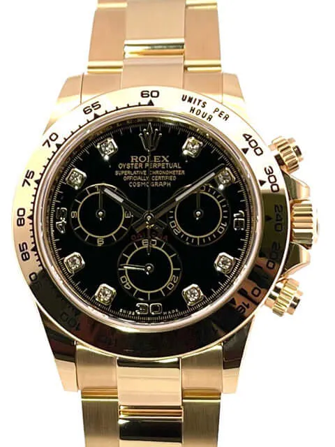 Rolex Cosmograph Daytona 18 kt Gelbgold 116508 Schwarz DIA