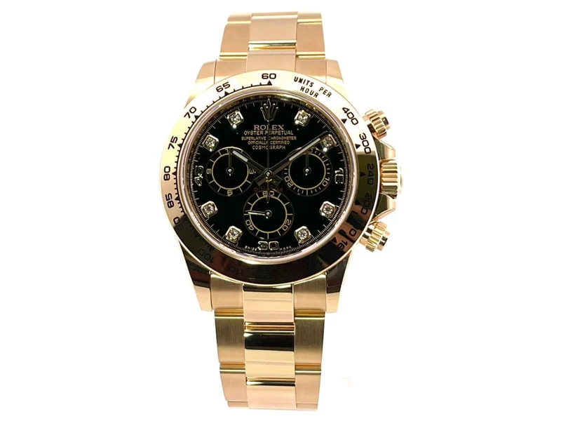 Rolex Cosmograph Daytona 18 kt Gelbgold 116508 Schwarz DIA