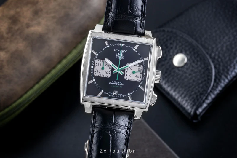 Tag Heuer Monaco chronograph steel automatic men's watch CAW2117 [2505559]