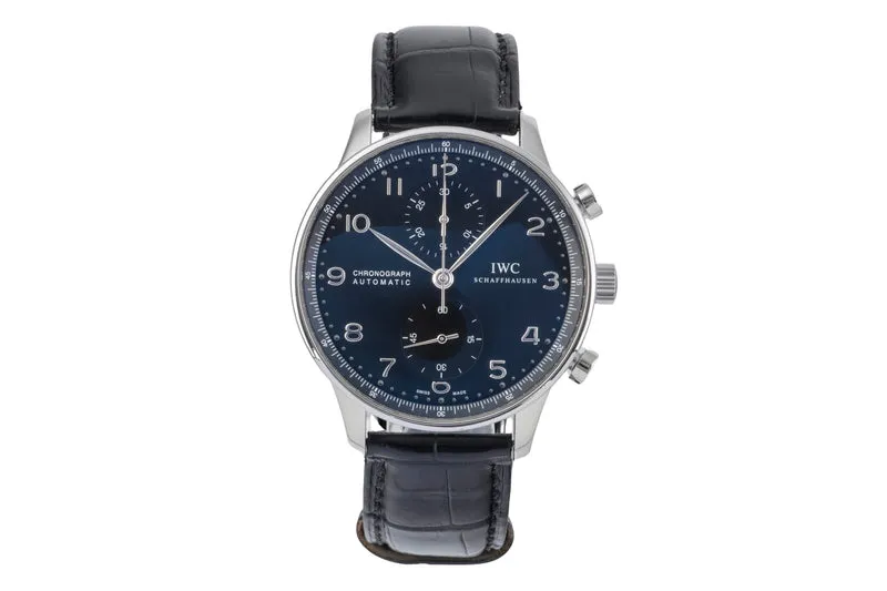 IWC Portugieser chronograph steel automatic men's watch IW371447 LP: 9100EUR [2505905]