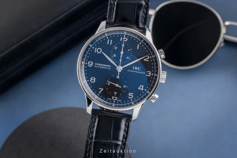 IWC Portugieser chronograph steel automatic men's watch IW371447 LP: 9100EUR [2505905]
