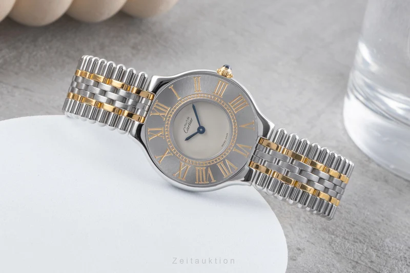 Cartier Must De Cartier 21 gilt / steel quartz women's watch W10050F4 [2505339]
