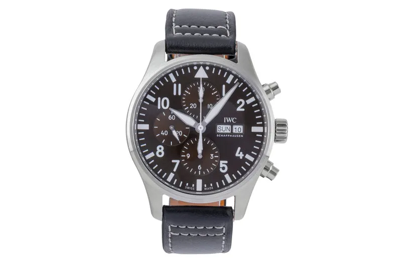 IWC Pilot chronograph steel automatic men's watch IW377713 LP: 7800EUR [2504732]