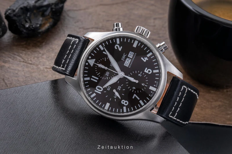 IWC Pilot chronograph steel automatic men's watch IW377713 LP: 7800EUR [2504732]