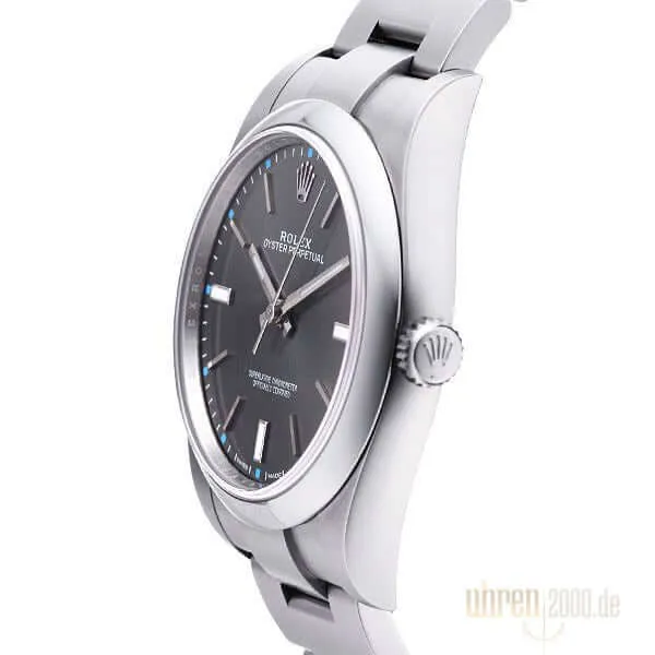 Rolex Oyster Perpetual 39 mm 114300 Grau ungetragene Okkasion aus 2015