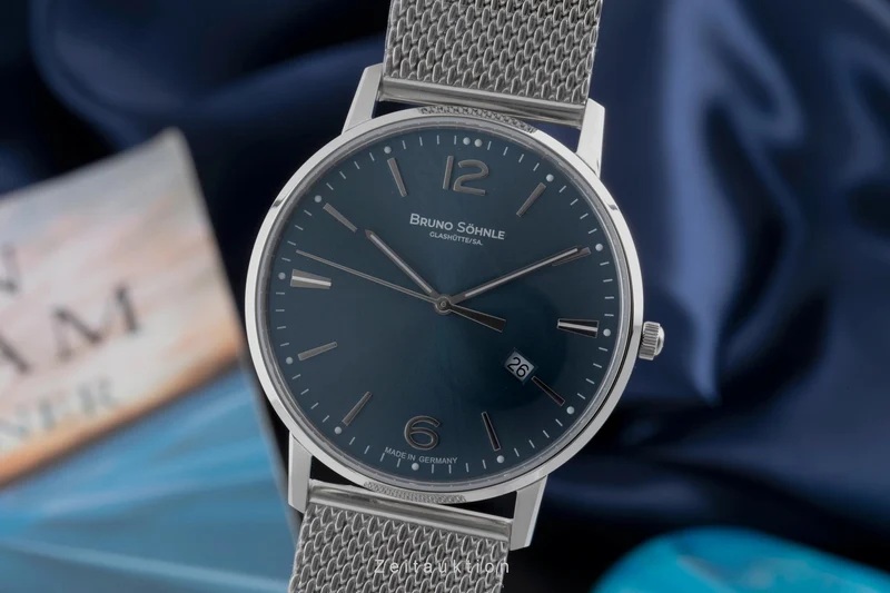 Bruno Söhnle Glashütte Stuttgard III Big steel quartz men's watch 17-13175-342 [2506462]