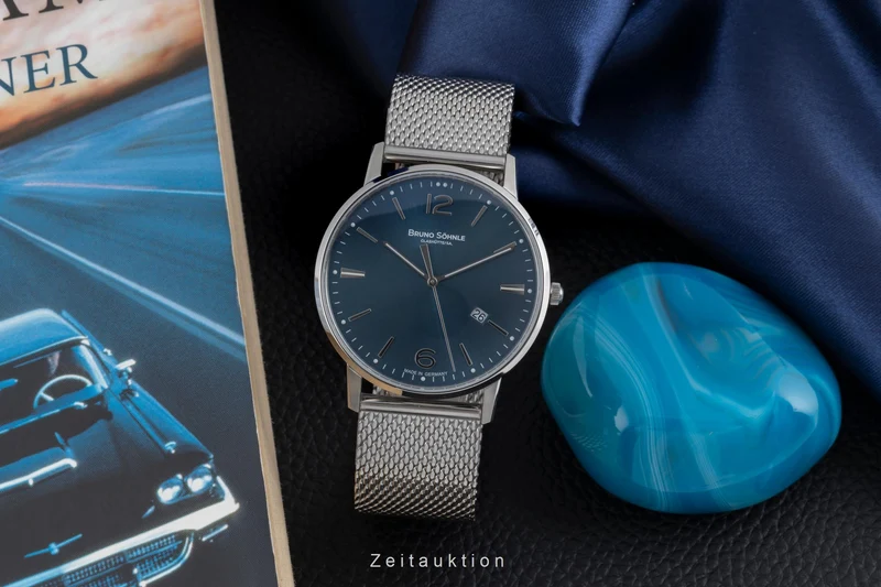 Bruno Söhnle Glashütte Stuttgard III Big steel quartz men's watch 17-13175-342 [2506462]