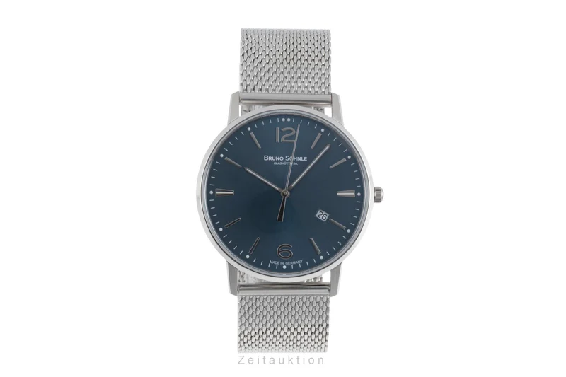 Bruno Söhnle Glashütte Stuttgard III Big steel quartz men's watch 17-13175-342 [2506462]