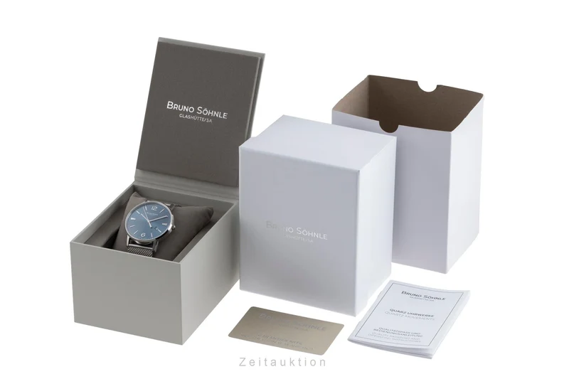Bruno Söhnle Glashütte Stuttgard III Big steel quartz men's watch 17-13175-342 [2506462]