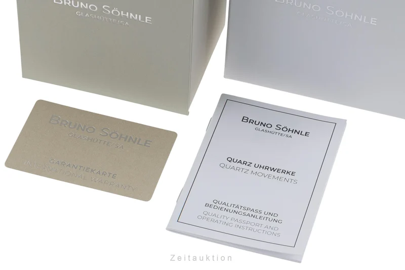 Bruno Söhnle Glashütte Rondo III Big steel quartz men's watch 17-13072-243 [2506461]