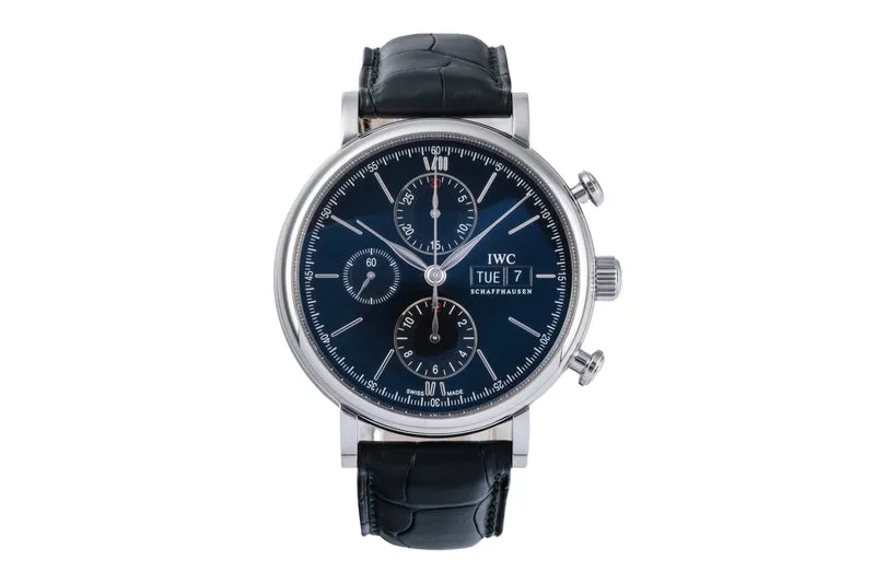 IWC Portofino chronograph steel automatic men's watch IW391008 LP: 7100EUR [2505661]
