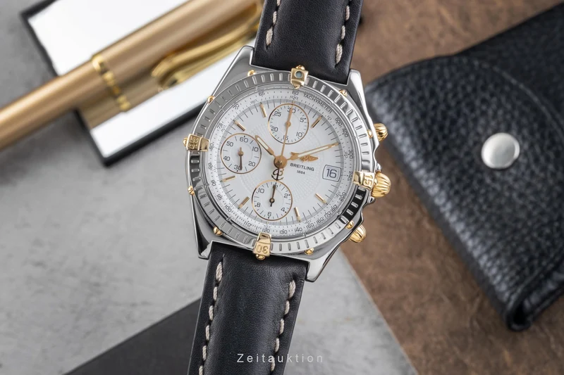 Breitling Chronomat chronograph gilt / steel automatic men's watch B13050.1 [2505379]