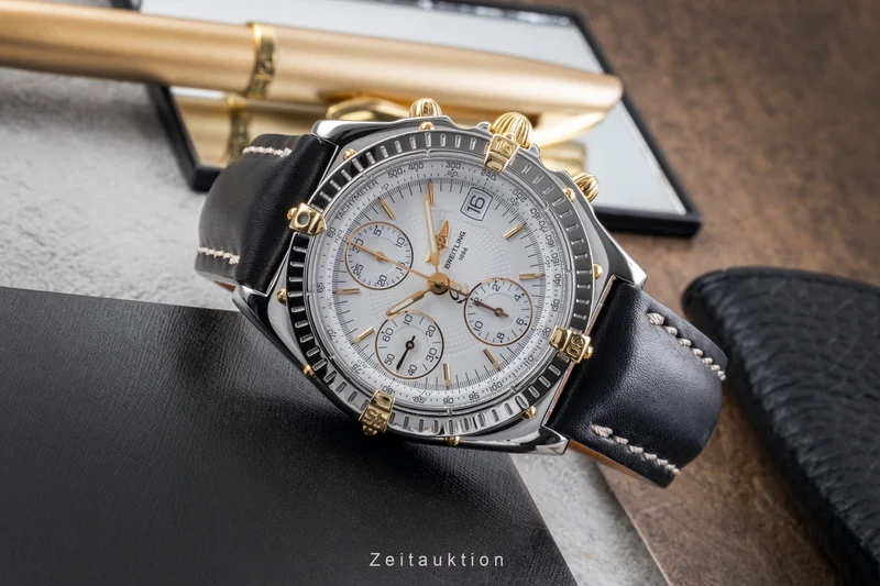 Breitling Chronomat chronograph gilt / steel automatic men's watch B13050.1 [2505379]