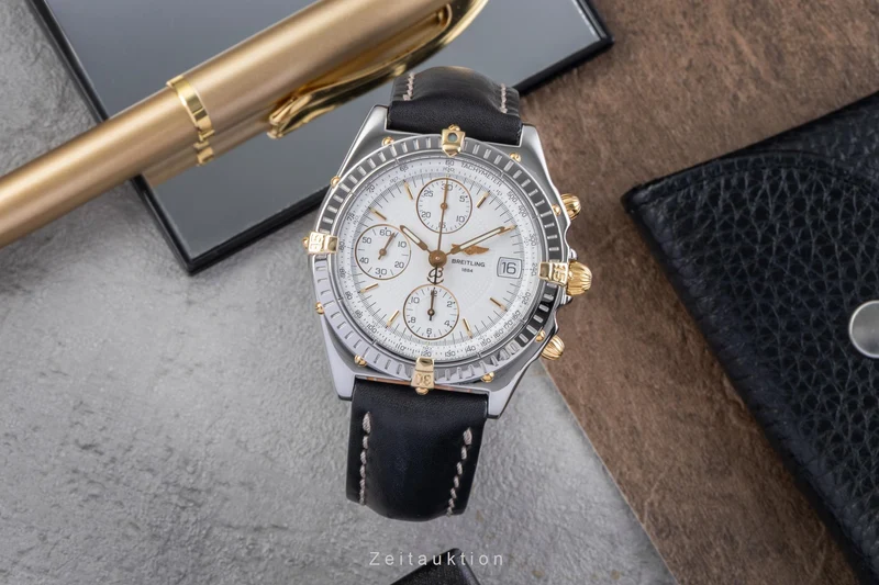 Breitling Chronomat chronograph gilt / steel automatic men's watch B13050.1 [2505379]