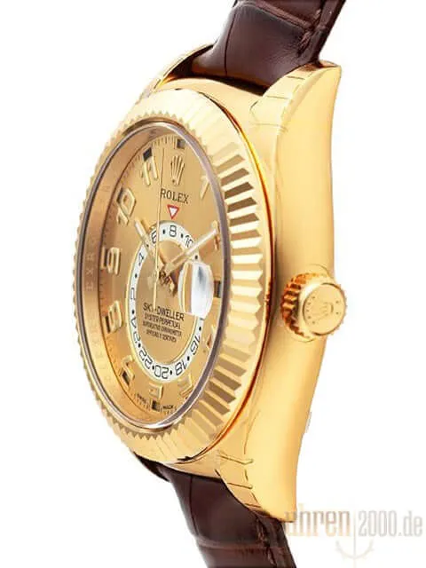 Rolex Sky-Dweller 18 kt Gelbgold - Krokoleder 326138