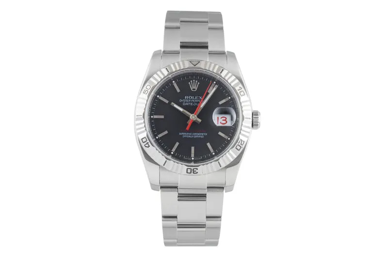 Rolex Datejust Turn-O-Graph steel / white gold automatic men's watch 116264 [2506264]