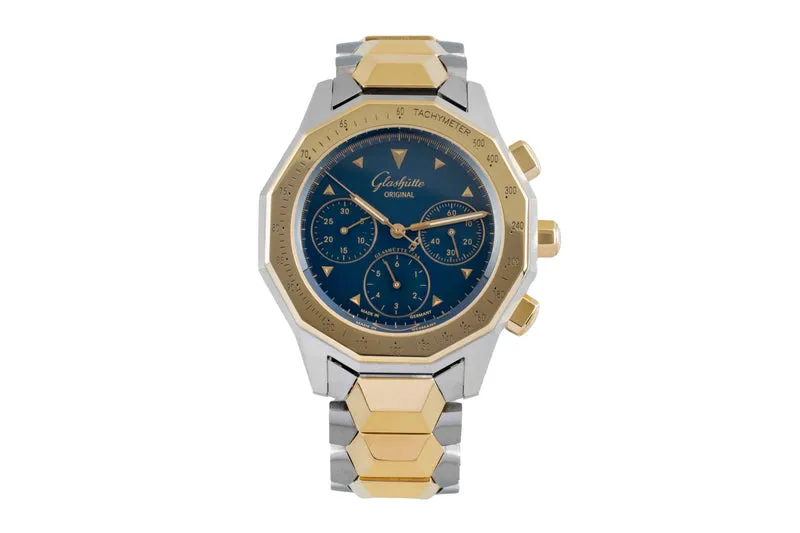 Glashütte Sport chronograph steel / gold automatic men's watch 1-10-66-12-11-04 [2502736]