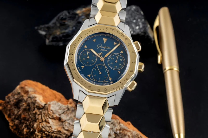 Glashütte Sport chronograph steel / gold automatic men's watch 1-10-66-12-11-04 [2502736]