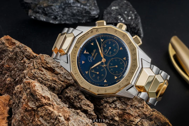 Glashütte Sport chronograph steel / gold automatic men's watch 1-10-66-12-11-04 [2502736]