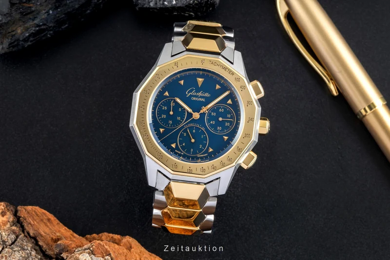 Glashütte Sport chronograph steel / gold automatic men's watch 1-10-66-12-11-04 [2502736]