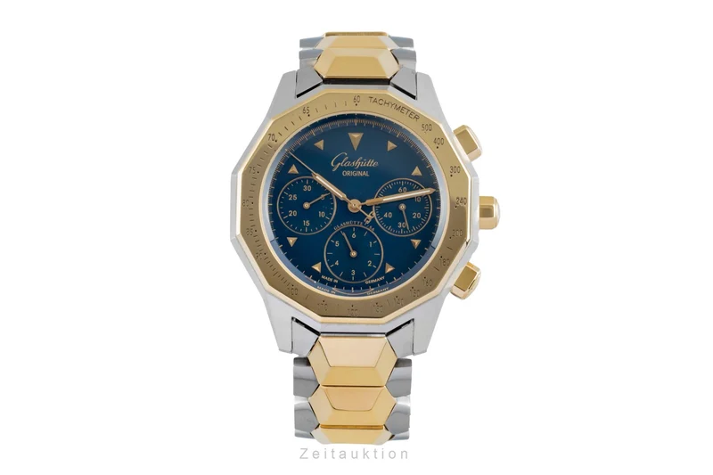 Glashütte Sport chronograph steel / gold automatic men's watch 1-10-66-12-11-04 [2502736]