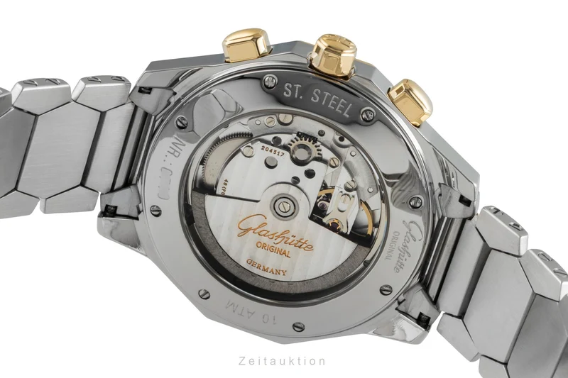 Glashütte Sport chronograph steel / gold automatic men's watch 1-10-66-12-11-04 [2502736]