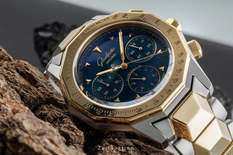 Glashütte Sport chronograph steel / gold automatic men's watch 1-10-66-12-11-04 [2502736]