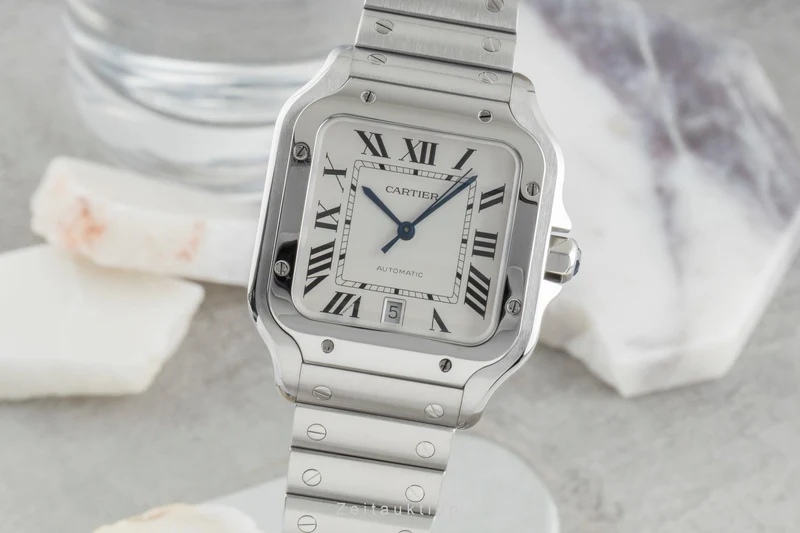 Cartier Santos steel automatic men's watch WSSA0009 LP: 8850EUR [2505651]