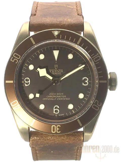 Tudor Heritage Black Bay Bronze 79250BM Leder aus 2016