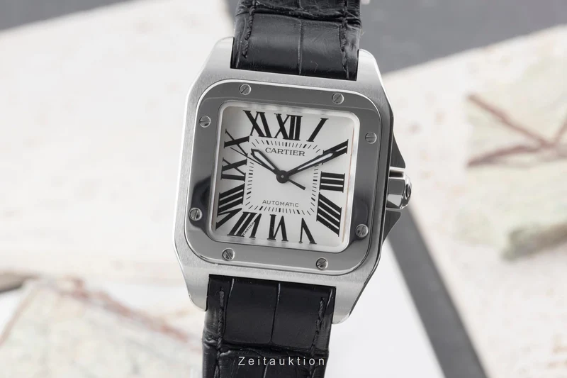 Cartier Santos 100 steel automatic men's watch W20106X8 [2505643]