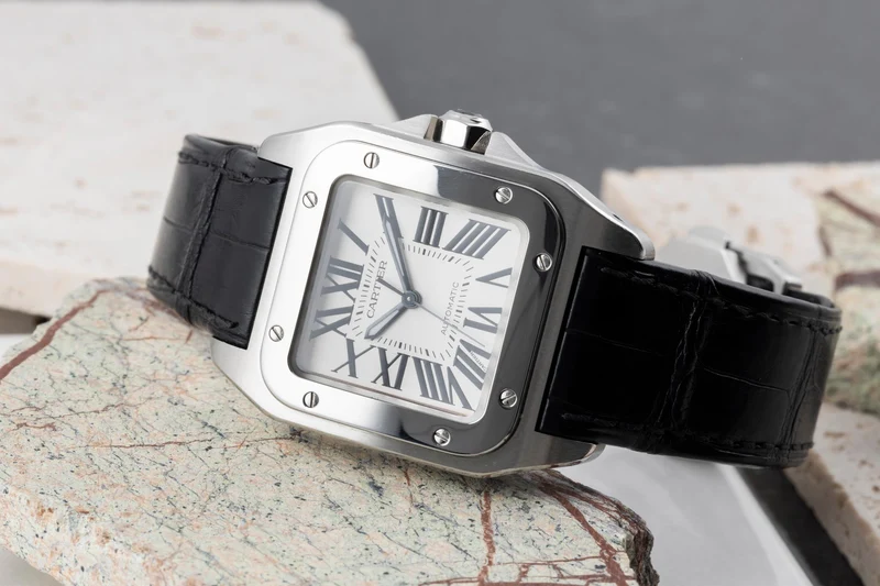 Cartier Santos 100 steel automatic men's watch W20106X8 [2505643]