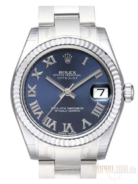 Rolex Datejust 31 Edelstahl Weißgold 178274 Blau R