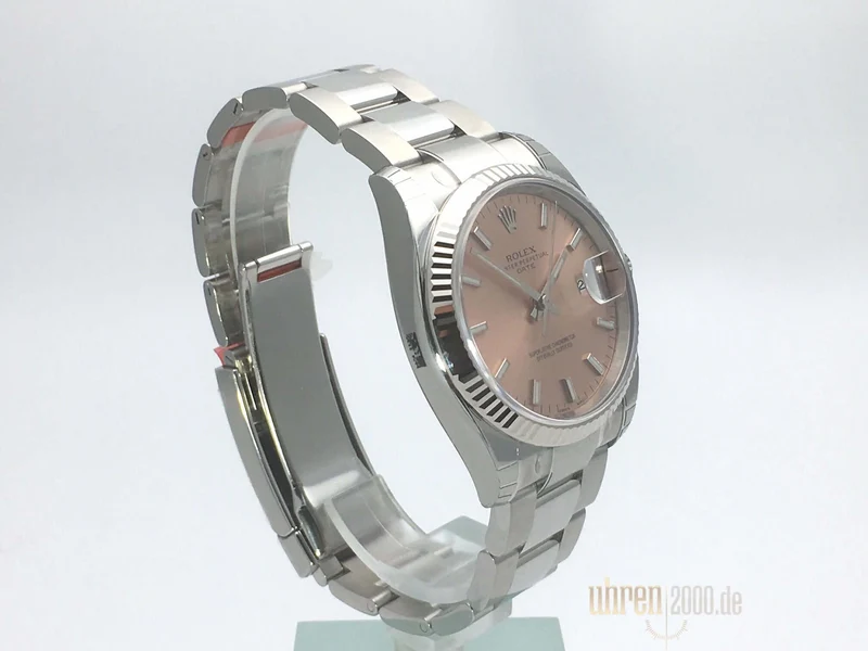 Rolex Oyster Perpetual Date 34 Edelstahl Weißgold 115234 Pink