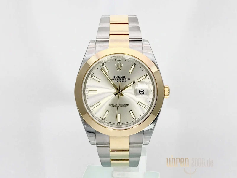 Rolex Datejust 41 Edelstahl Gelbgold 126303 Silber Index