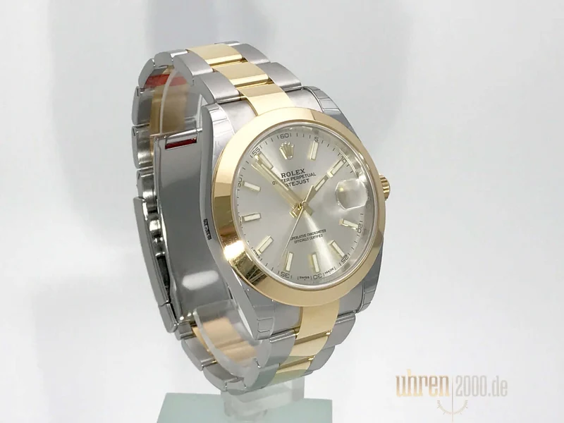 Rolex Datejust 41 Edelstahl Gelbgold 126303 Silber Index