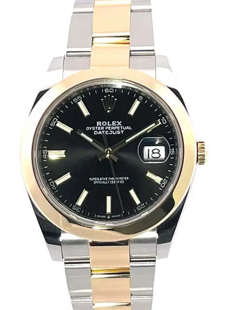 Rolex Datejust 41 Edelstahl Gelbgold 126303 Schwarz Index