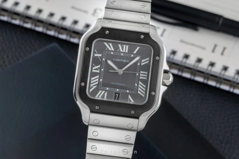 Cartier Santos steel automatic men's watch WSSA0037 LP: 8650EUR [2506103]
