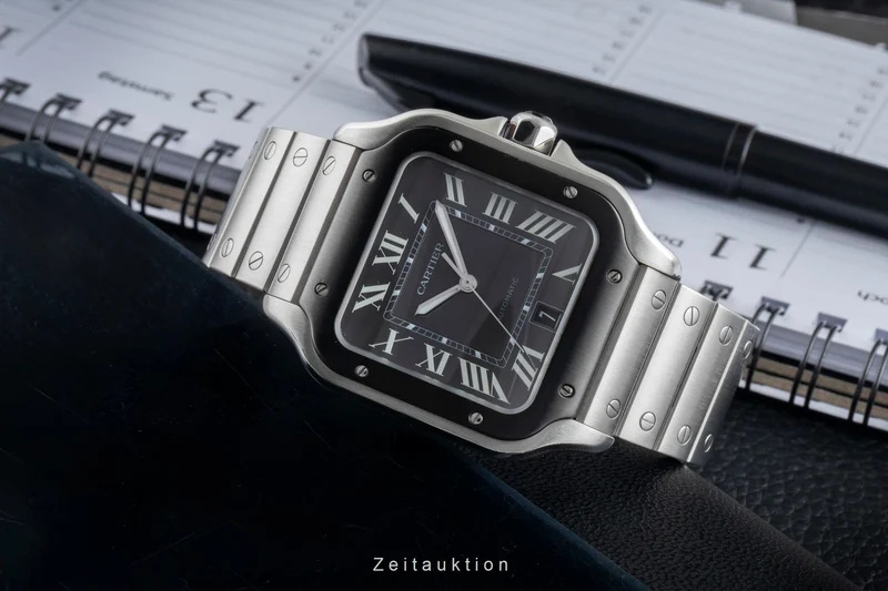 Cartier Santos steel automatic men's watch WSSA0037 LP: 8650EUR [2506103]