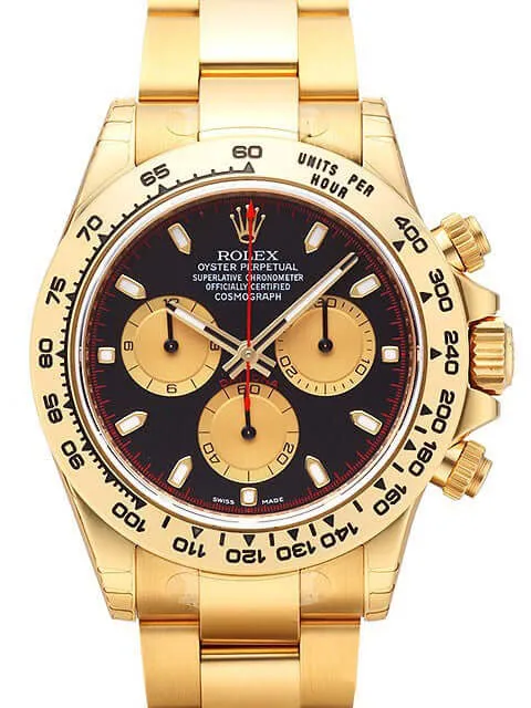Rolex Cosmograph Daytona 18 kt Gelbgold 116508 Schwarz Champagner